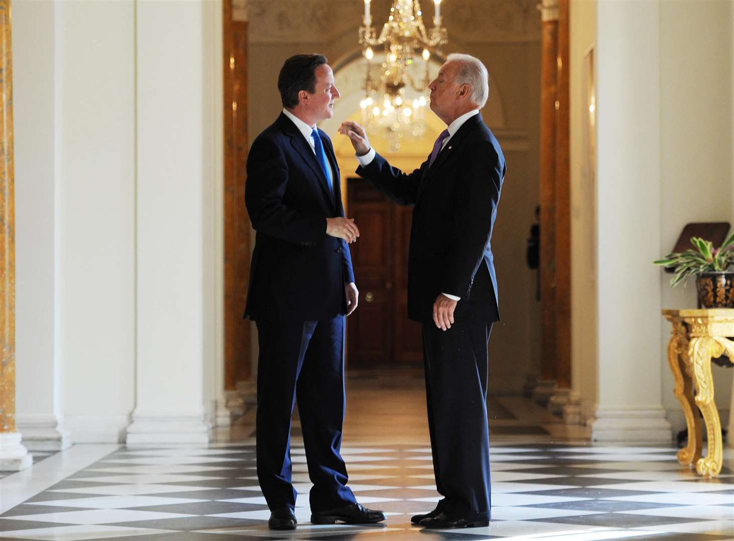 Lord Cameron and Joe Biden have met previously in their former roles (Stefan Rousseau/PA)
