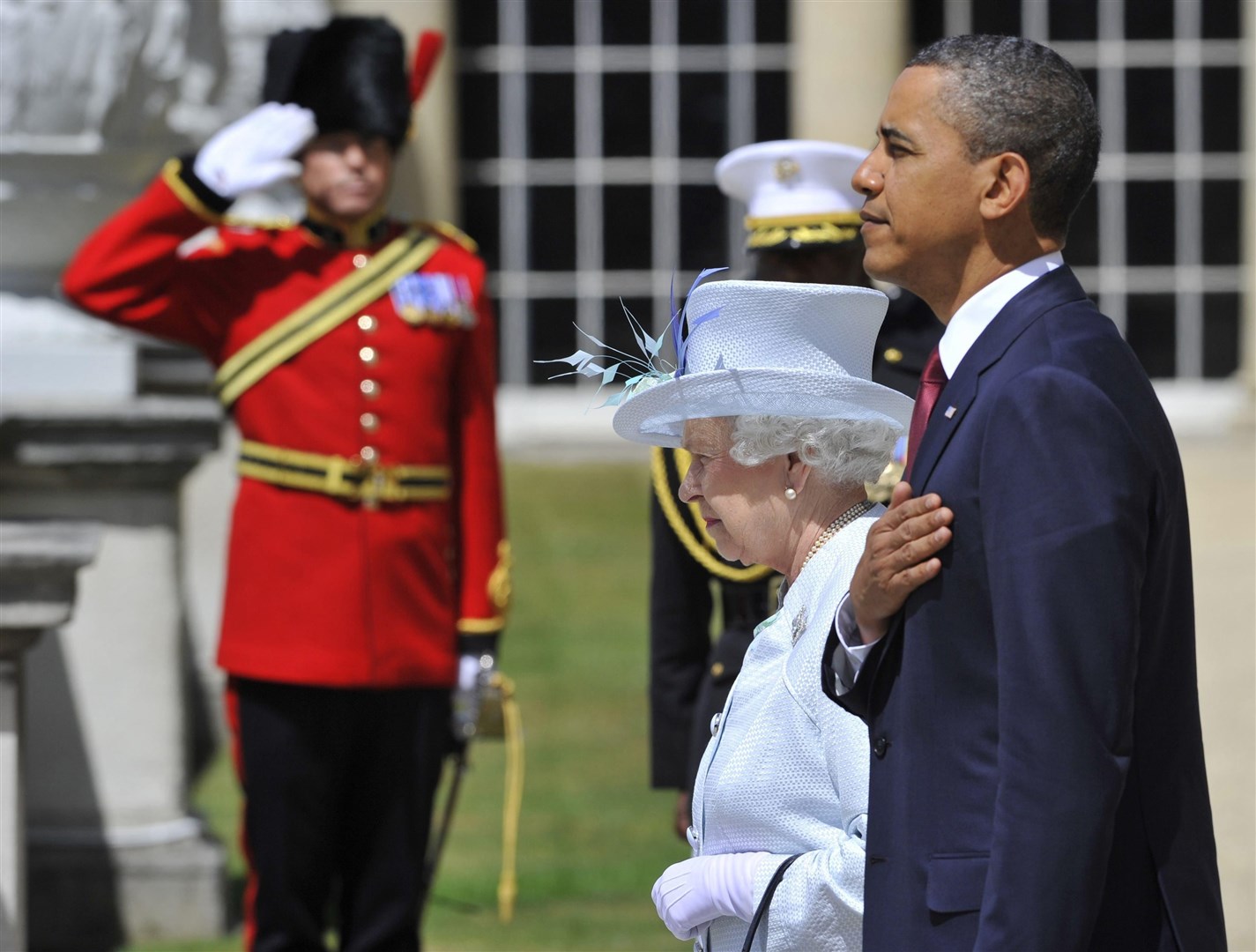 Then-US president Barack Obama with Queen Elizabeth II (Toby Melville/PA)