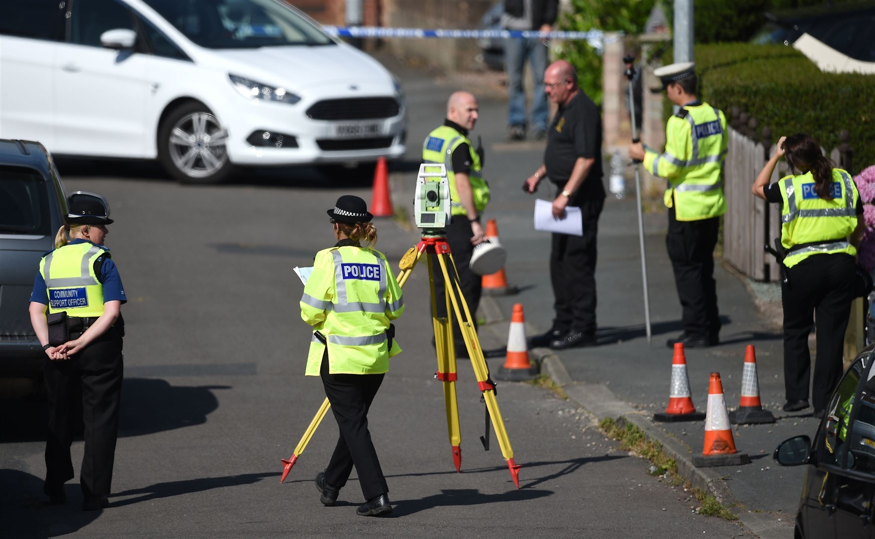 The scene in Meadow Close, Telford, in August 2016 (Joe Giddens/PA)
