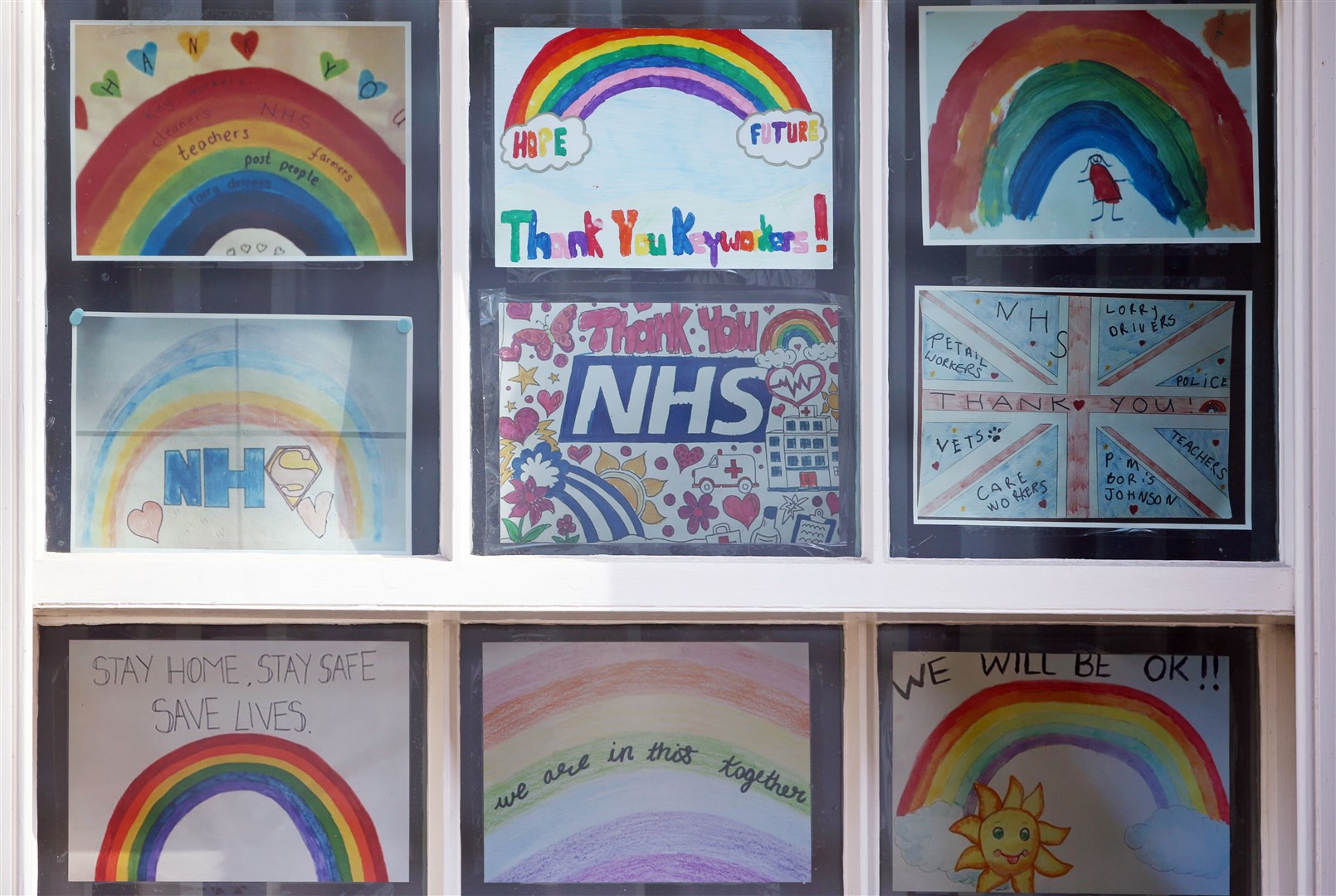 The rainbow became the symbol of the NHS during the pandemic (Yui Mok/PA)