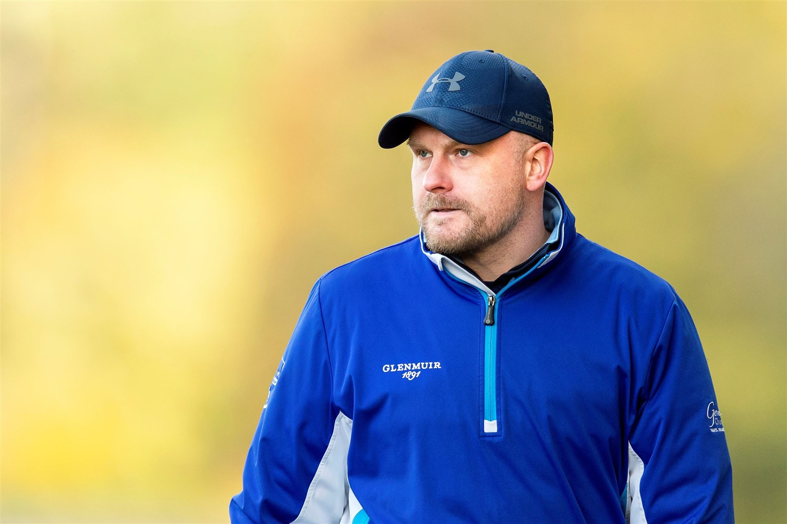 A focussed Badenoch coach Scott Campbell.