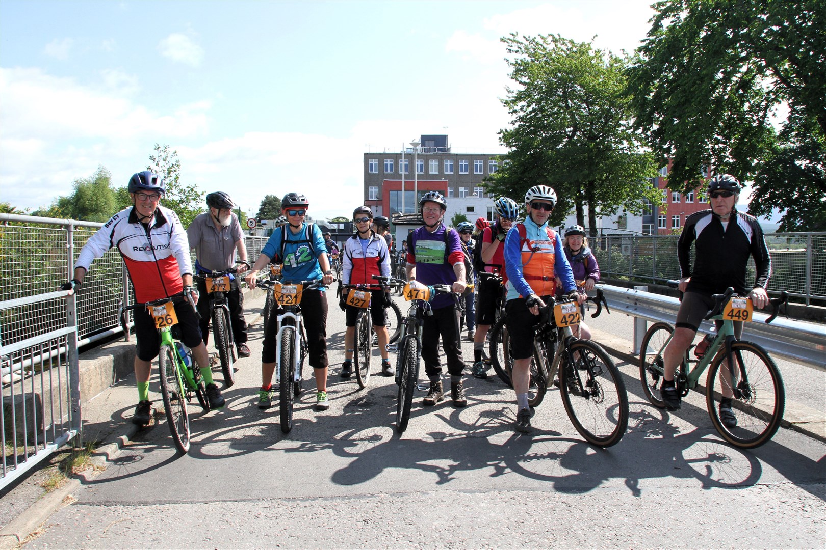 WE'RE OFF! The first batch of heroes head out from Kingussie High School's starting line