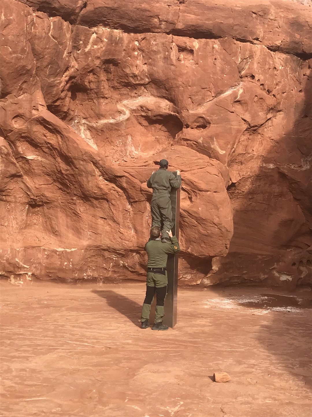 The monolith had sparked mystery after being discovered by state officials (Utah Department of Public Safety)