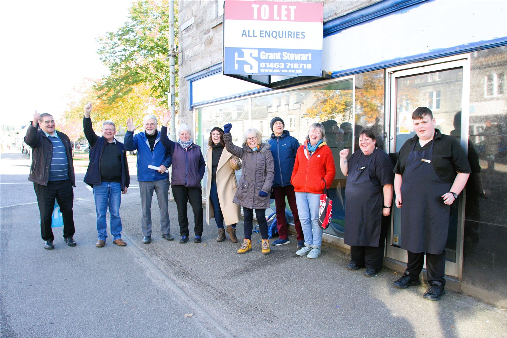 QUITE A BUZZ: Supporters gather to celebrate the ex-SSE Hydro Shop getting a new lease of life as a community hub.