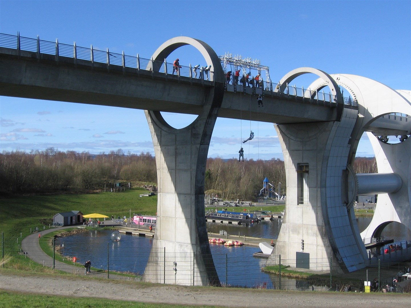 The Falkirk Wheel: SSPCA hold an annual abseiling challenge