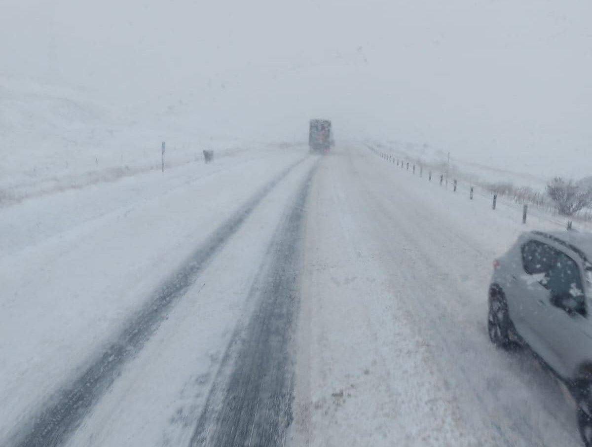 Conditions were treacherous this morning on the A9 in Badenoch