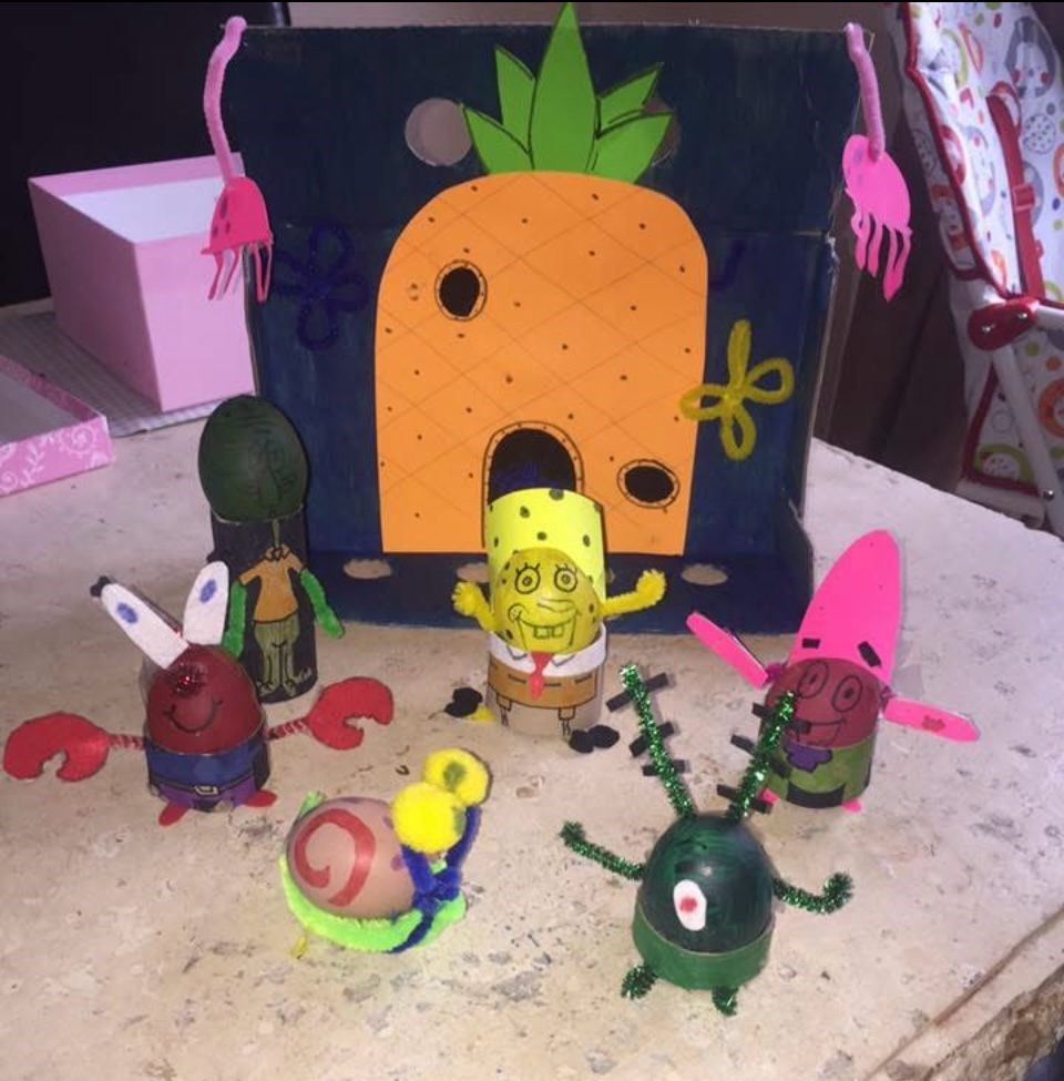 The SpongeBob SquarePants egg competition entry (Janeane Kearney/PA)