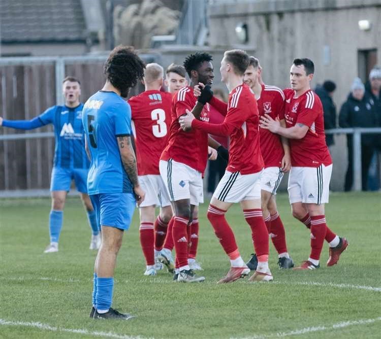 One that got away - Jags watch the home celebration. Picture: Finlay Thom