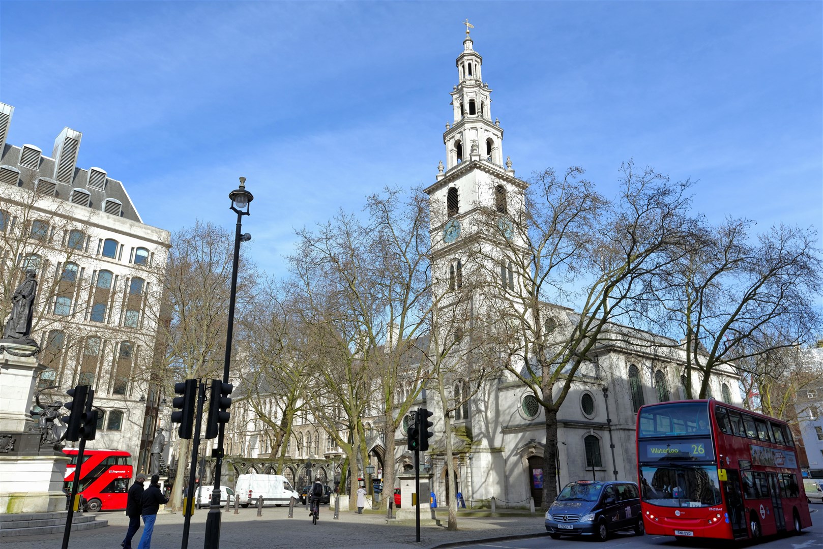 St Clement Danes church on The Strand in central London (Alamy/PA)