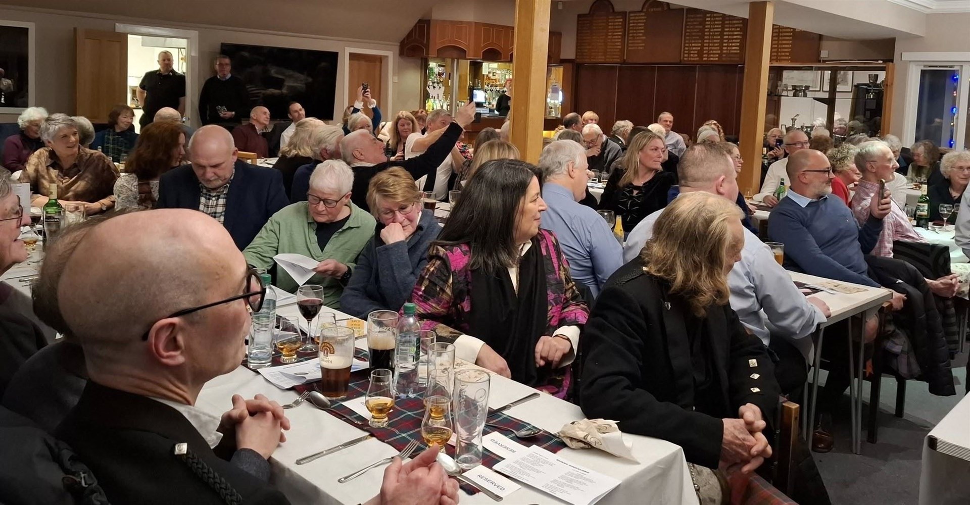 WHAT STORM? Newtonmore Golf Club was packed despite Storm Eowyn's gales.
