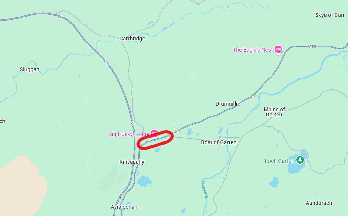 A95 roadworks planned next week.