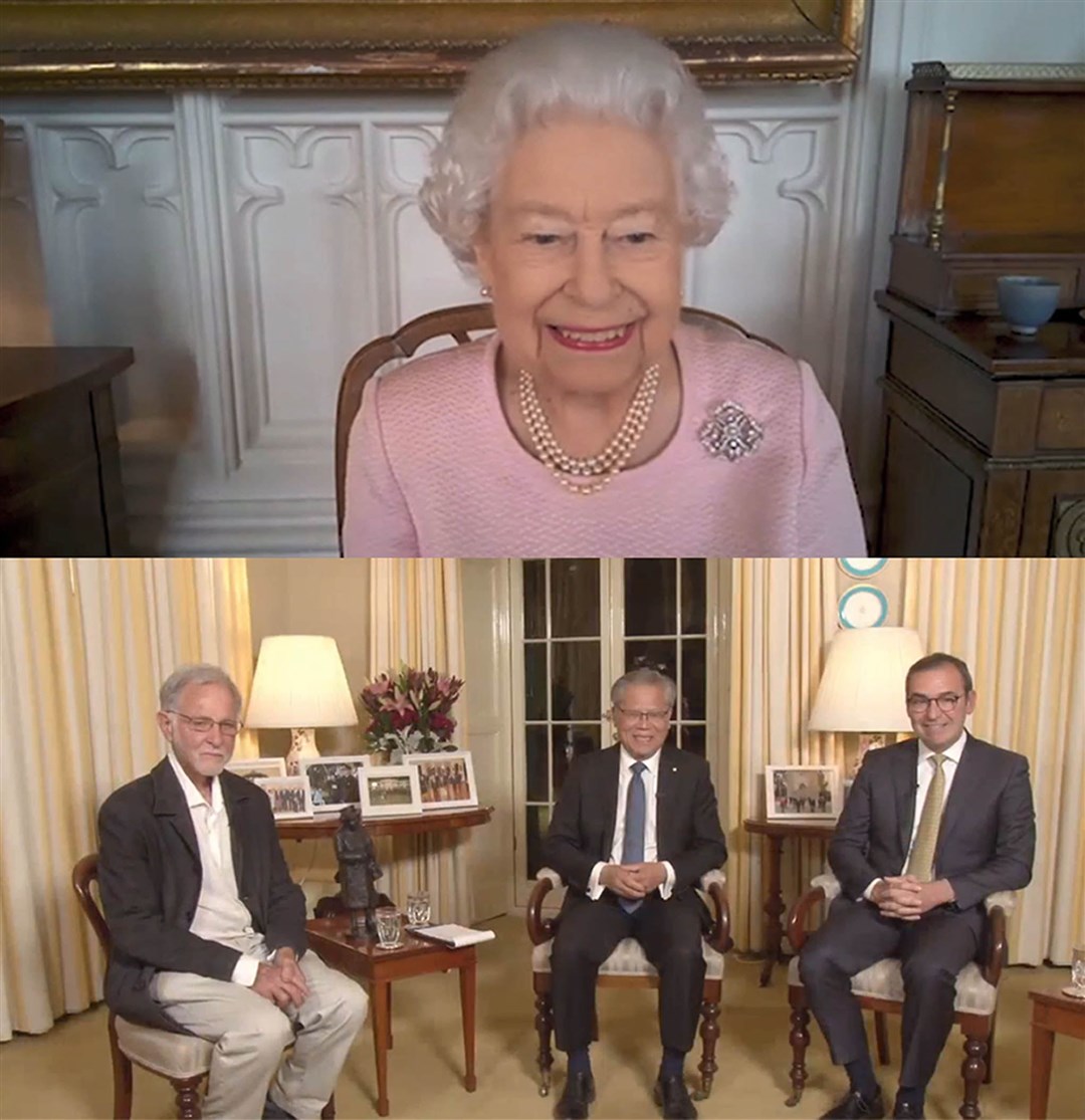 The Queen on a video call with dignitaries in Australia (Buckingham Palace/PA)