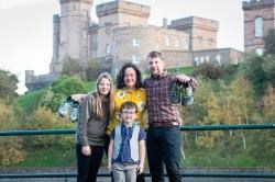 Leah and Mhairi Chisholm with Finlay and Stephen MacKenzie.