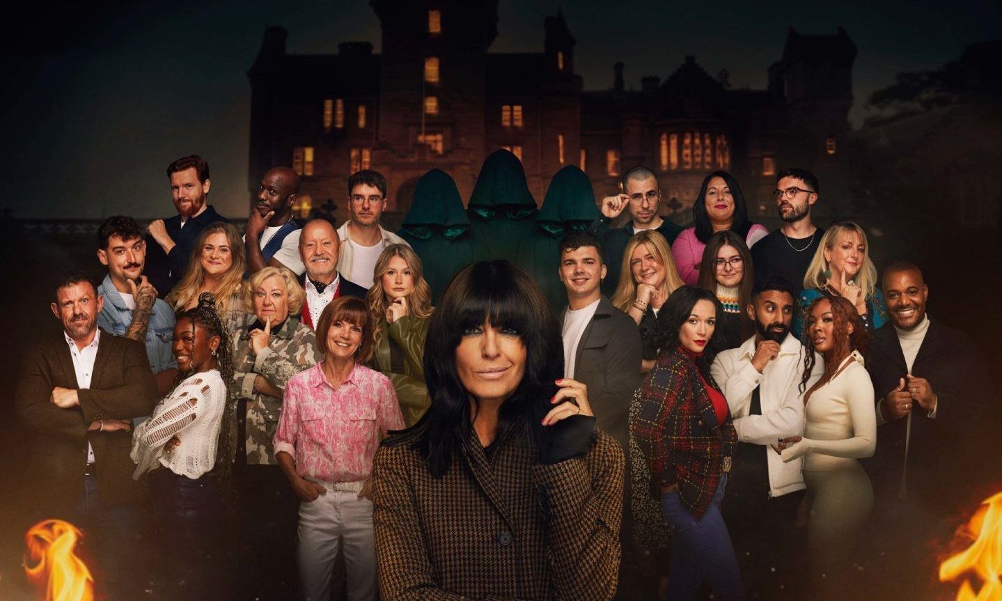 The contestants in The Traitors series two with host Claudia Winkleman (centre). Picture: BBC.