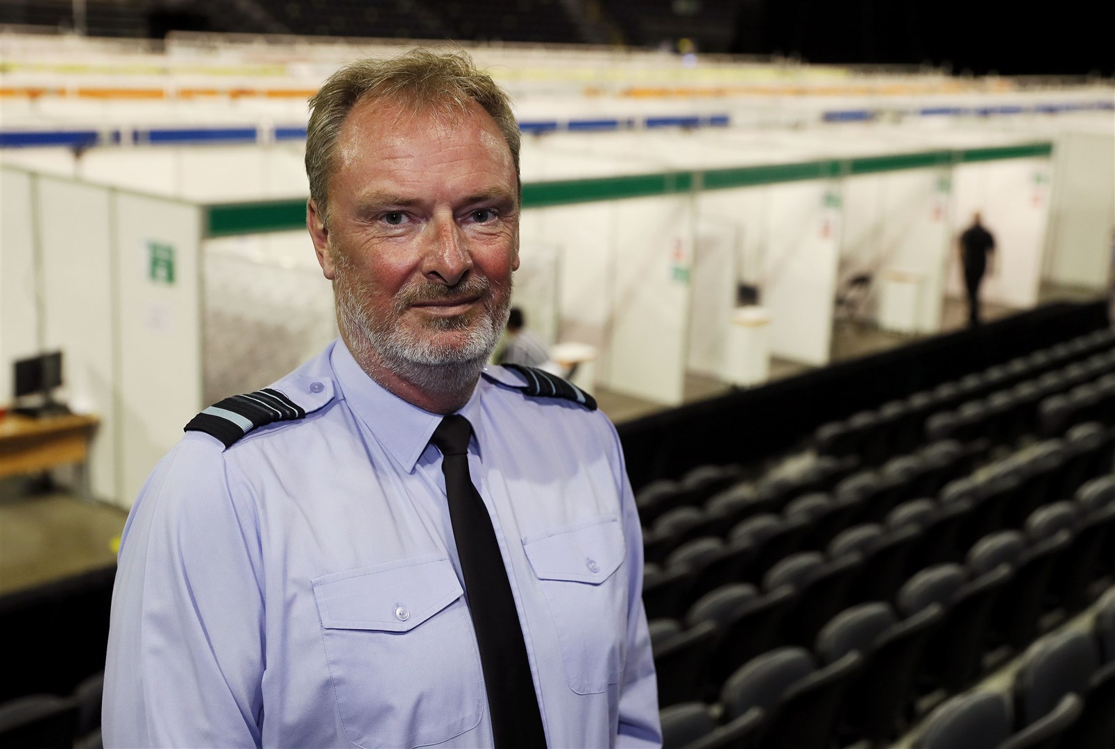 Air Marshal Sean Reynolds during a visit to the SSE Arena in Belfast (Brian Lawless/PA)