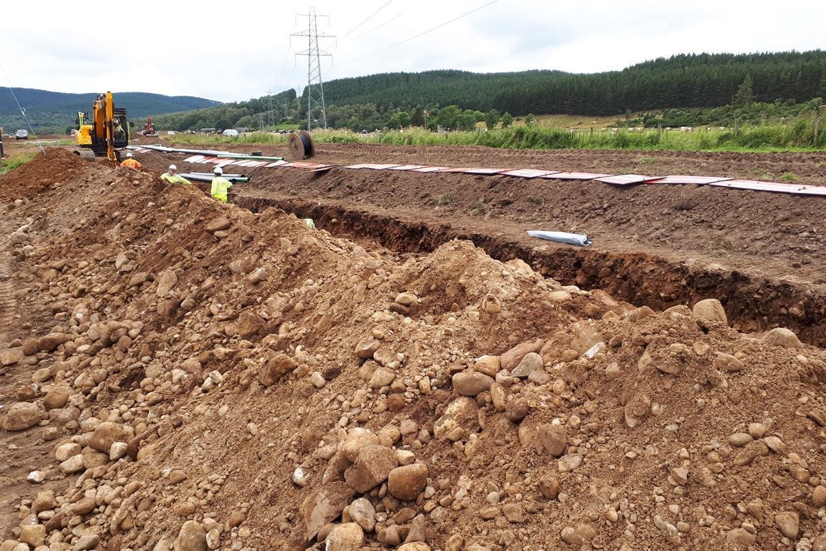 Extensive excavation works are now taking place near the A95 whisky road in the Boat of Garten area as part of the Vista project aimed at improving important landscapes.
