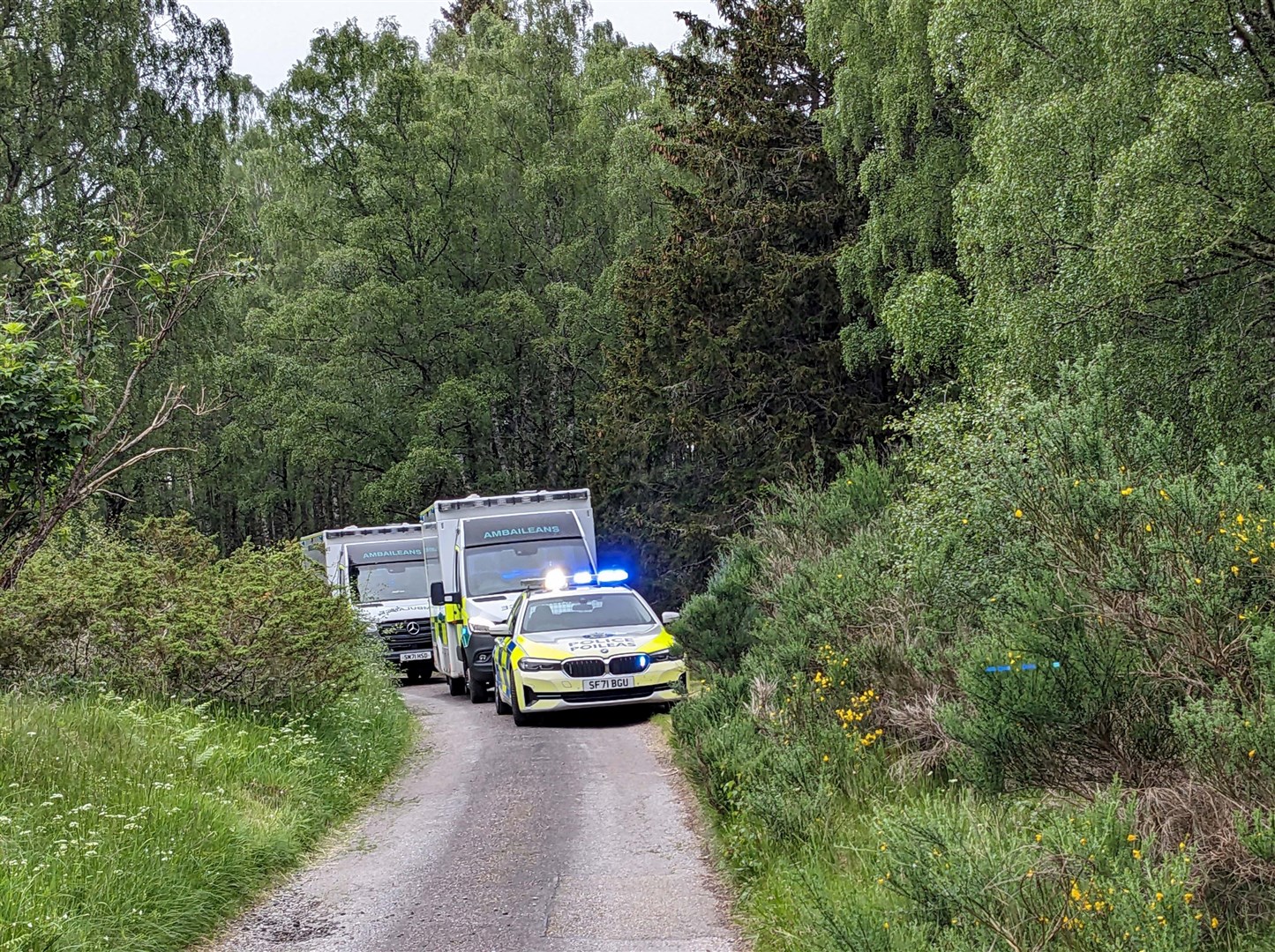Emergency vehicles on Kinrara Estate were hampered by difficult access