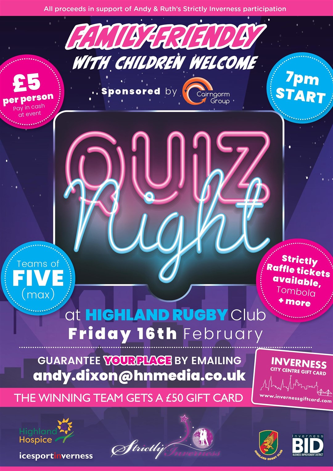 We're hosting a quiz night.