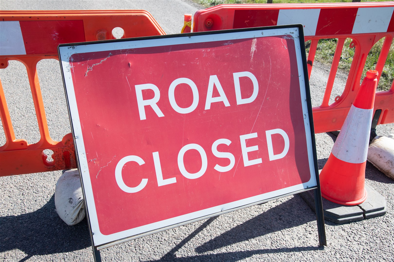 The A9 is closed in both directions at Dunkeld, an area subject to a red weather alert and warnings of a 'danger to life'. Picture: Daniel Forsyth.