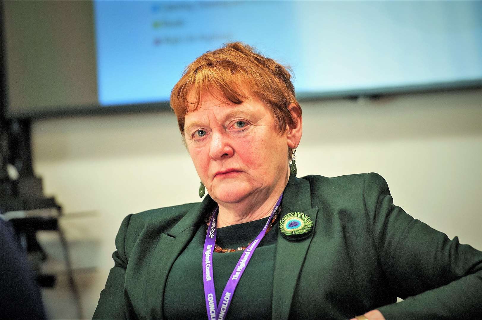 Margaret Davidson, leader of the council.