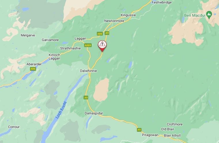The location of the accident which happened at around 7pm.