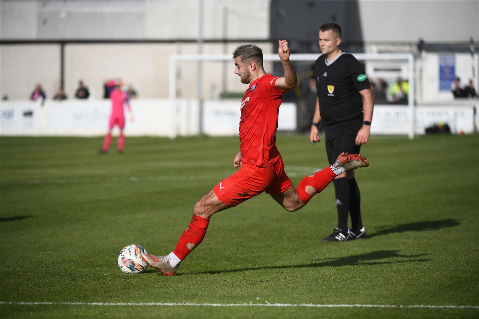 Brora's Jordan MacRae. Picture: James Mackenzie.