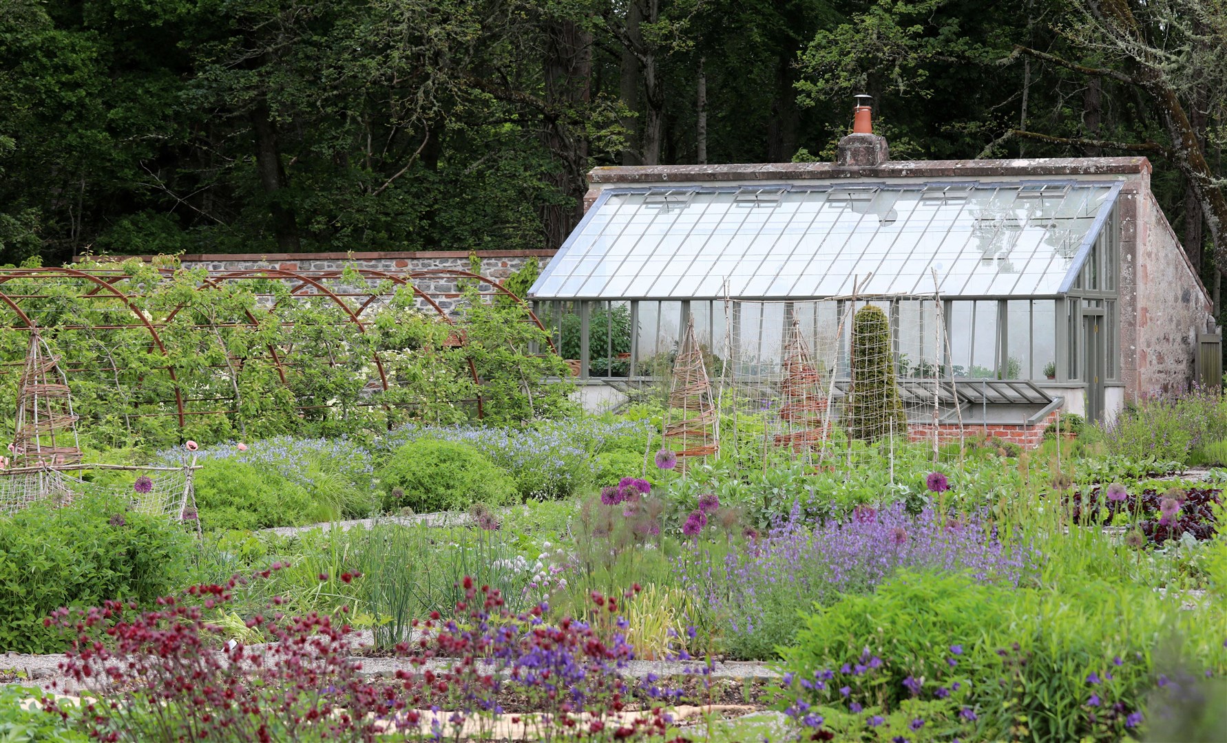 The walled garden areas have become well-established. Picture: Peter Jolly
