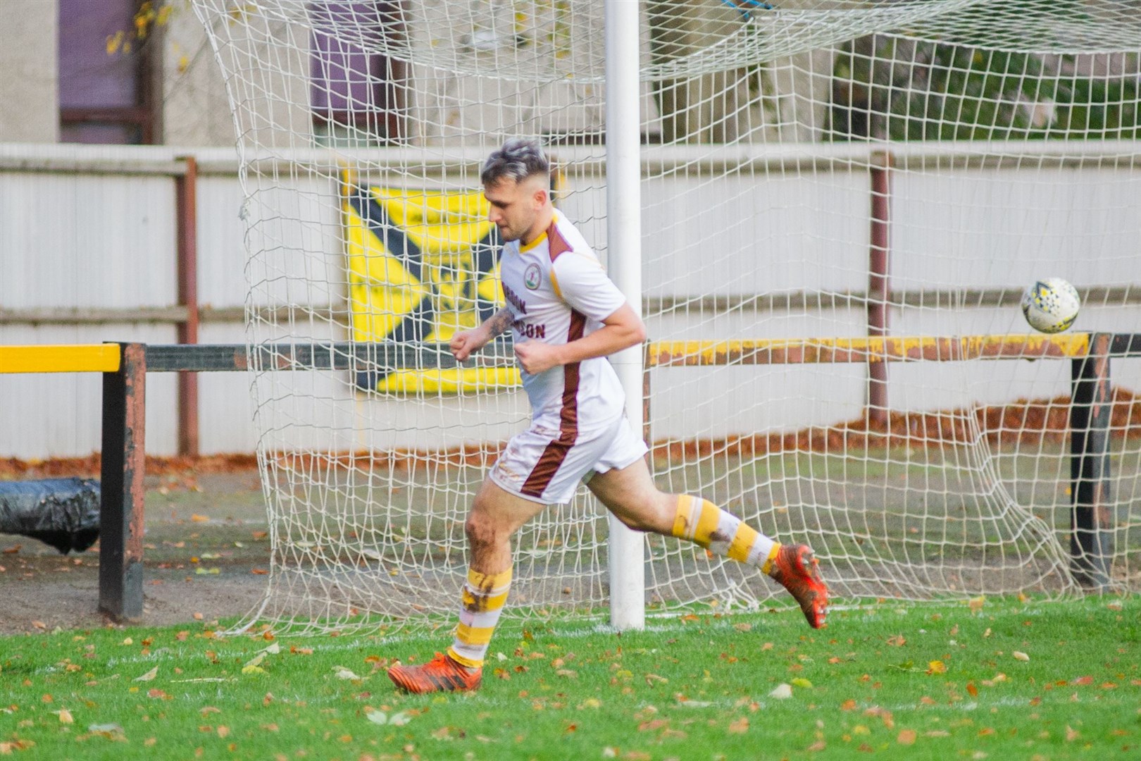 Paul Brindle scored both Forres goals at Keith. Picture: Daniel Forsyth..