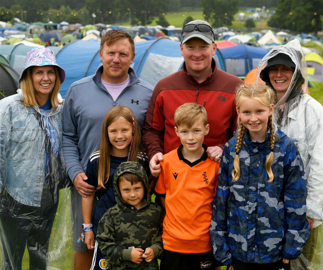 The Jenkins and Riley families from Dundee. Picture: James Mackenzie.