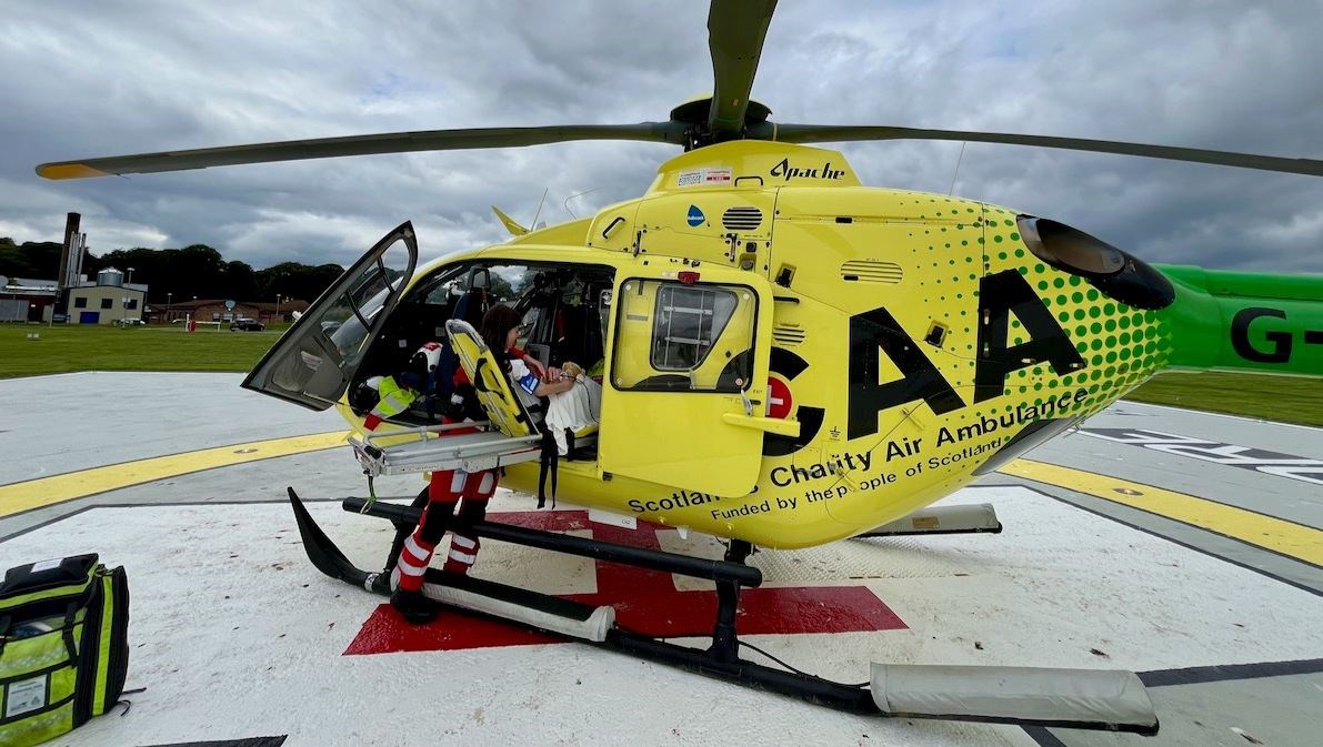 Mr Hamilton was so grateful for the assistance of the SCAA chopper. Picture: from archives.