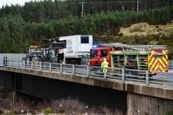 Emergency services dealing with lorry fire near Slochd