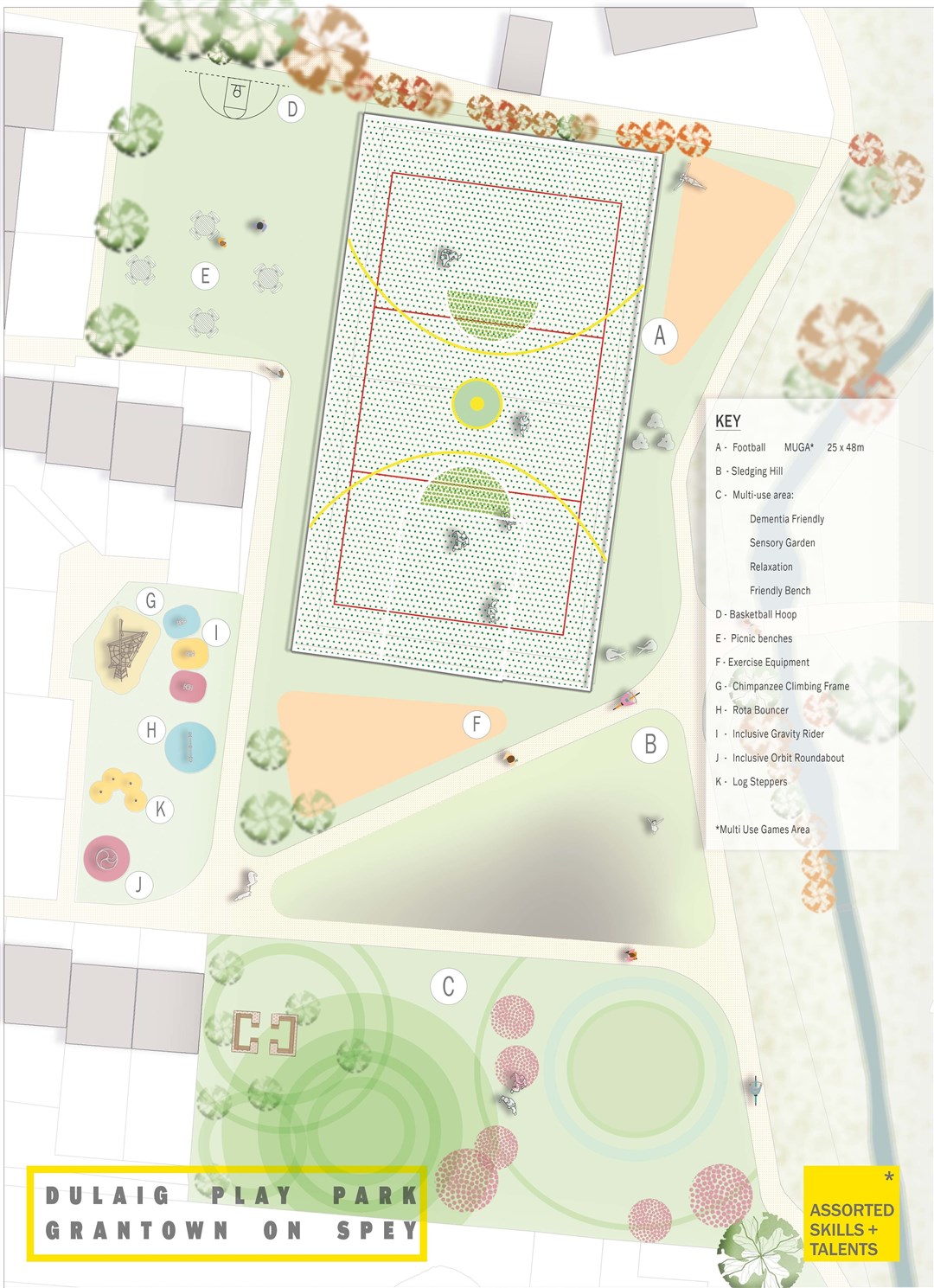 An impression of how the vastly improved Dulaig park area could look.