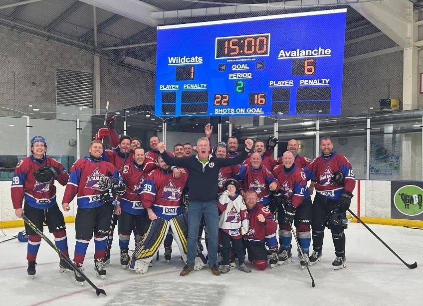 Feeling on top of the world... the Aviemore Avalanche players celebrate their 2025 Scottish Bowl win at the weekend.