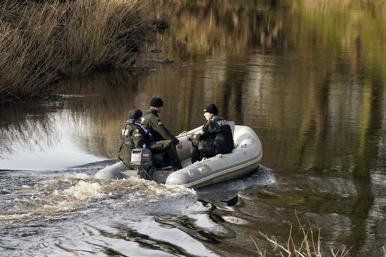 Police continue the search for the missing mother-of-two in St Michael’s on Wyre, Lancashire (Danny Lawson/PA)