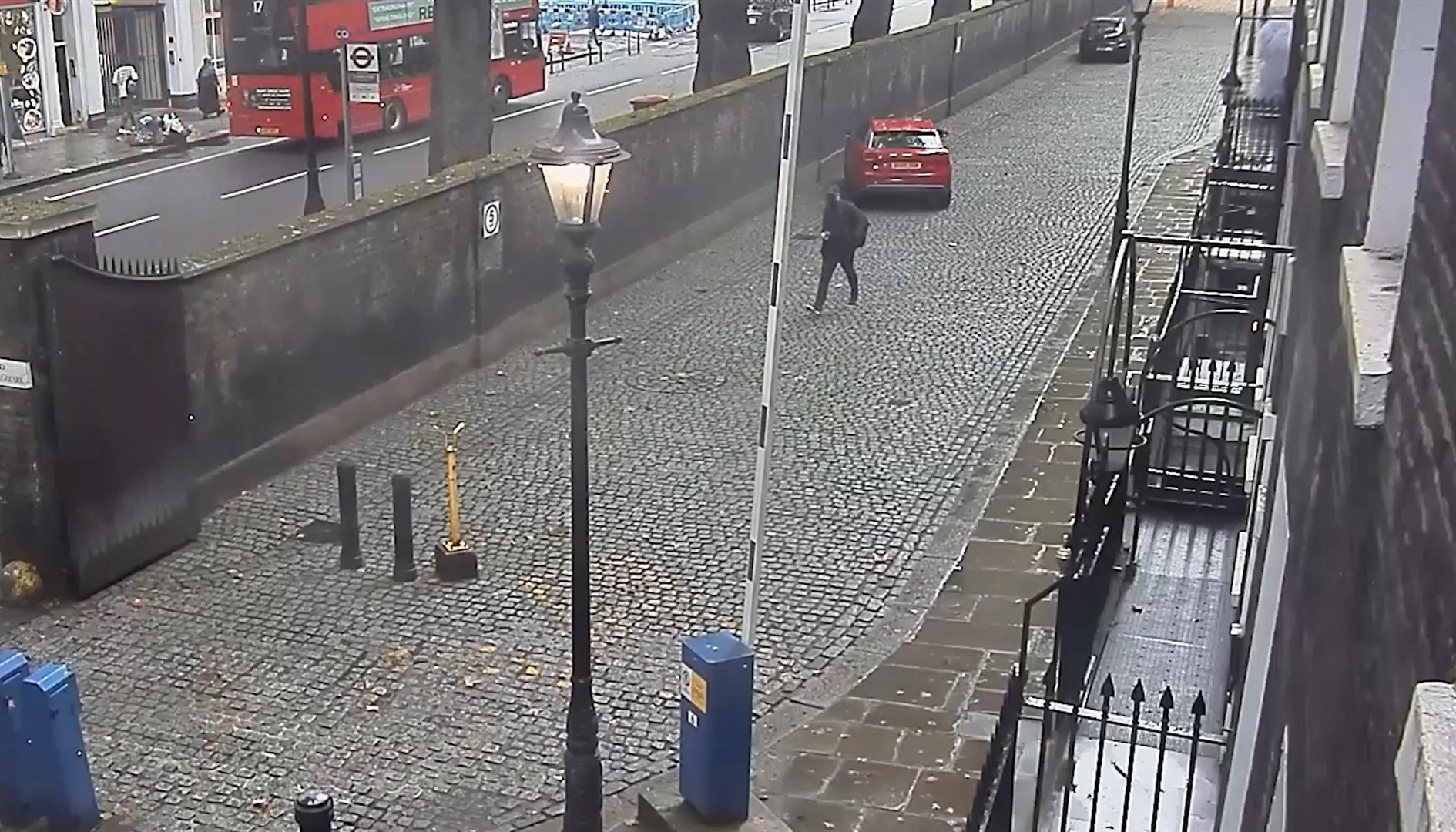 Screengrab taken from CCTV of Michael Broddle leaving after planting a device in Gray’s Inn (Metropolitan Police/PA)