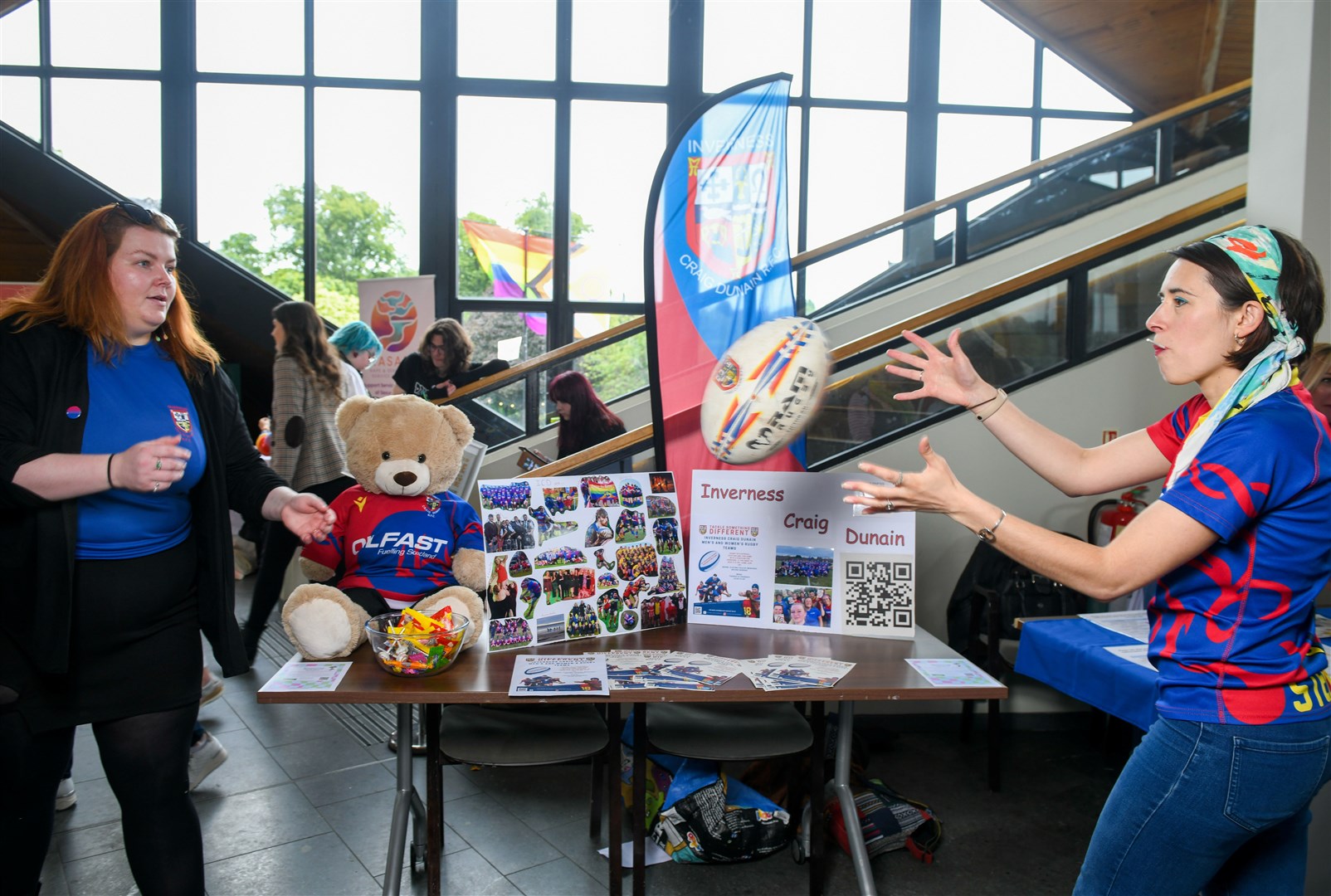 Reen McDonald, Treasurer and Federica Stefani, Social Media Team Member for Inverness Craig Dunain Rugby Club. Picture: James Mackenzie