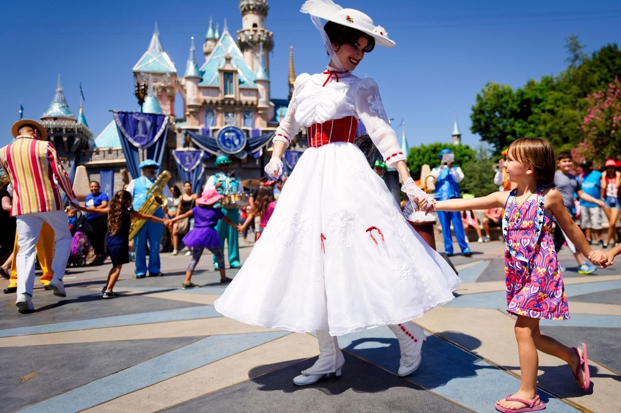 The real deal... Mary Poppins and friends at Disneyland.