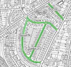 The streets in which the proposed scheme will run
