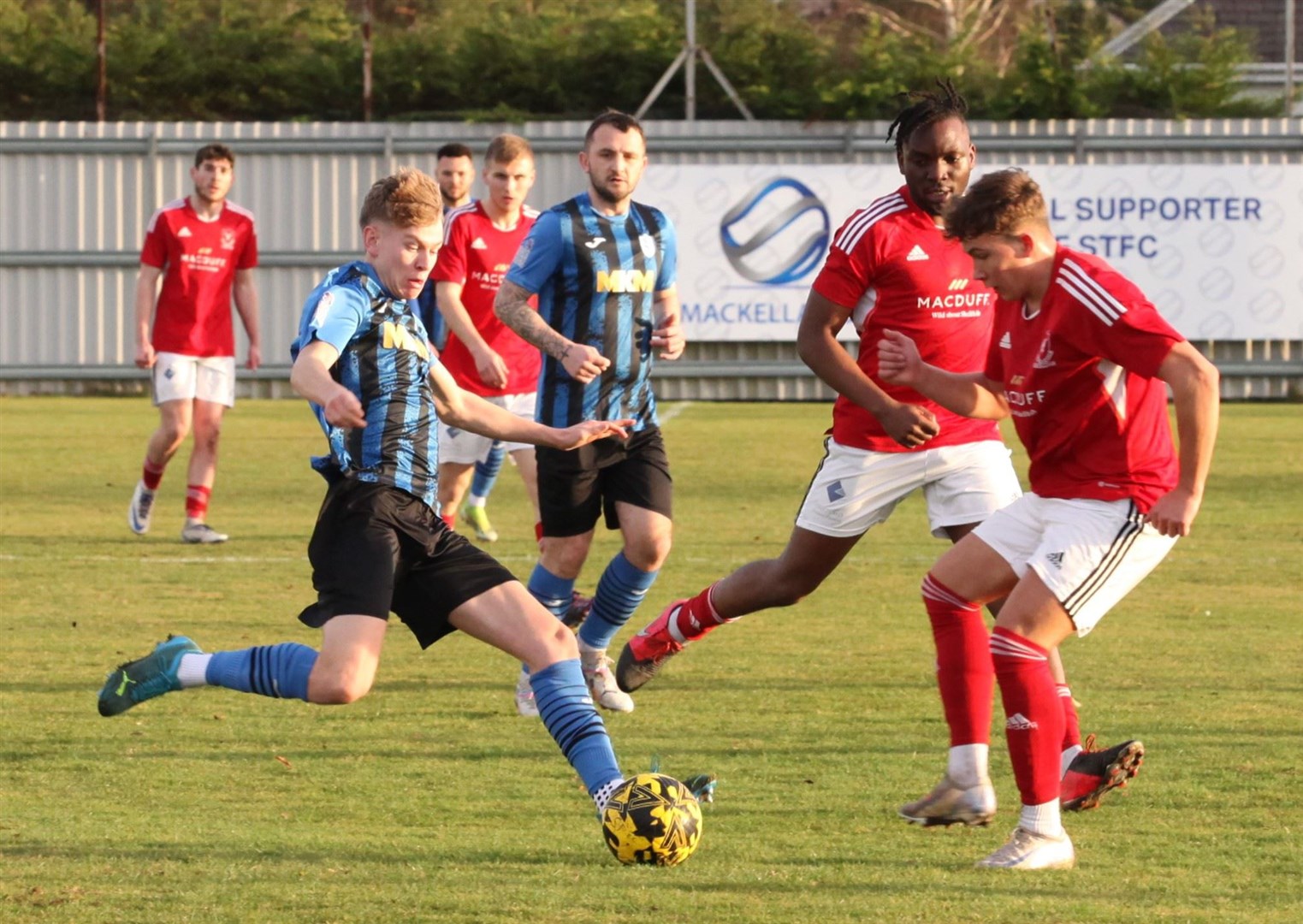 Caelan Mutch got Strathspey Thistle's solitary goal in Saturday's defeat. Picture: Frances Porter (archive image).