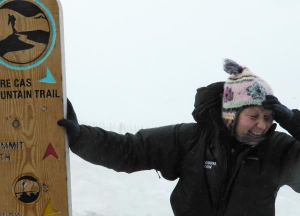 Walk@ The Top guide Sheena Wilson enjoys the weather