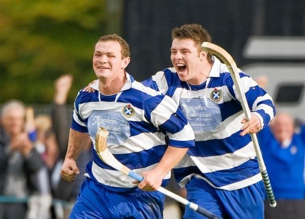 Hattrick hero Macrae (left) celebrates