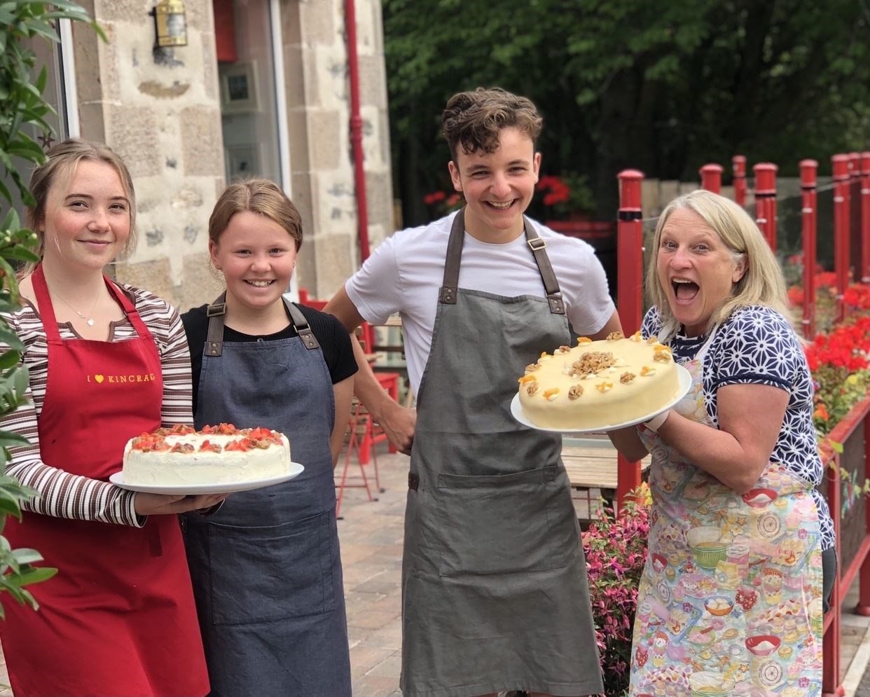 At the Old Post Office are staff members Gabriela Nagel, Catriona Radcliffe, Pavel Nagel and Rebecca Brown ( manager).