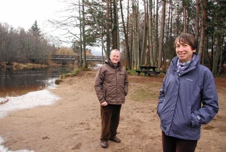 John Grierson and Penny Lawson, John Grierson, Penny Lawson, River Spey, Old Bridge Inn, Spey Catchment Initiative, Aviemore Community Council