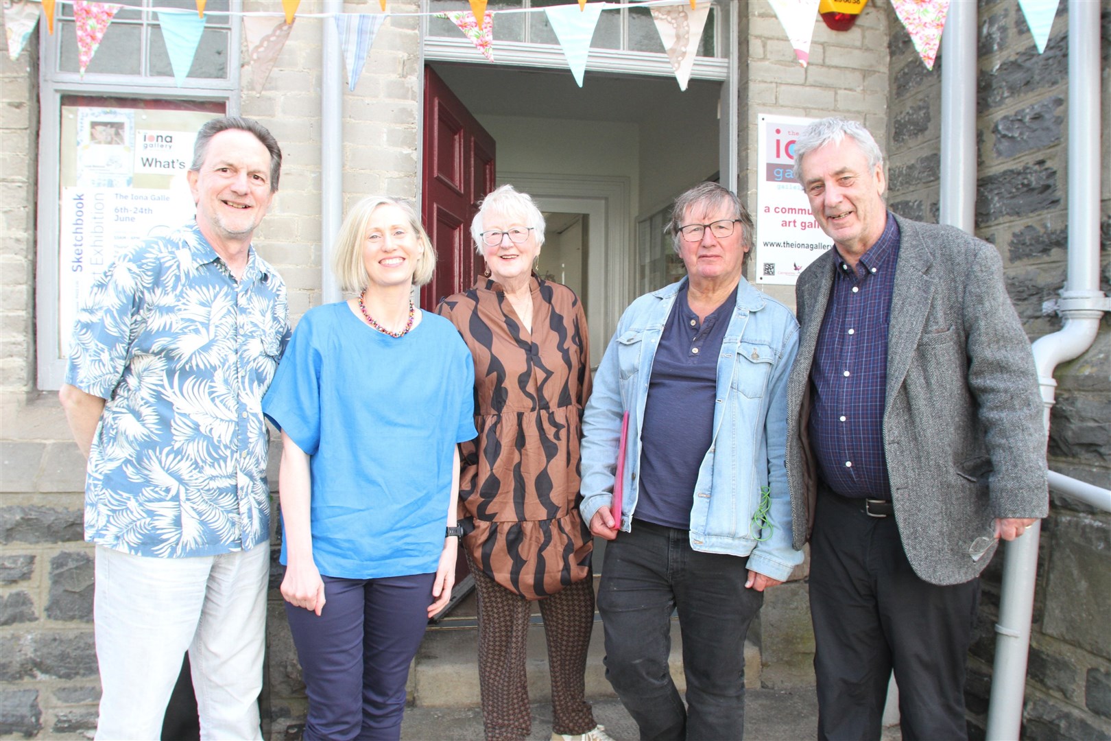 FESTIVAL FRIENDS: Poetry winners David Bleiman, Karen Hodgson Pryce and Finola Scott with authors Hugh McMillan and Donald S. Murray. Photos Frances Porter