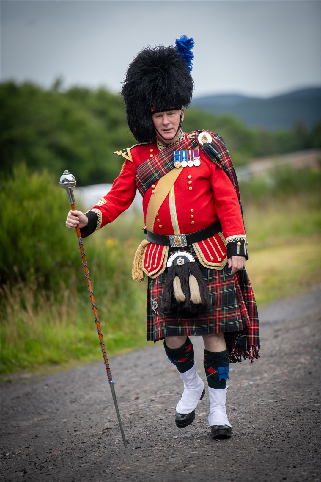 Bruce Crowe, of Banff Castle Pipe Band. Picture: Callum Mackay.
