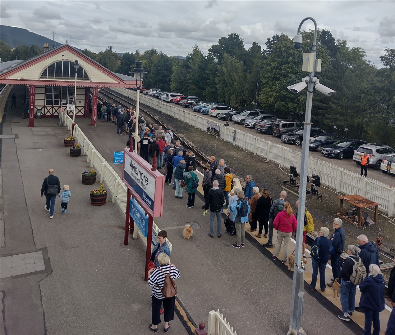 Aviemore Station was packed as queues extended down the whole platform and over the bridge in anticipation of their trip to Broom hill on the most famous train of them all