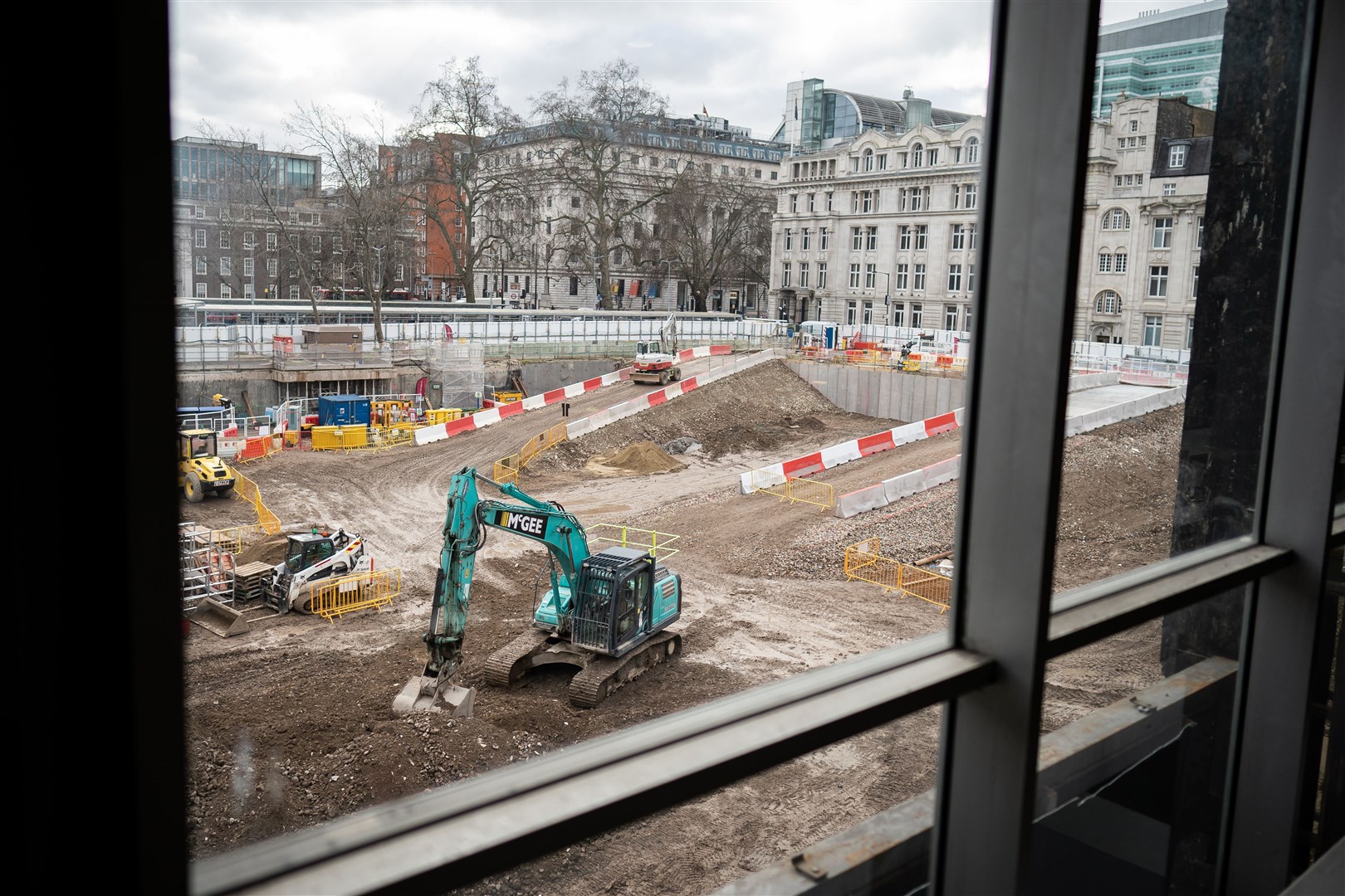 The construction site of the London Euston HS2 terminal, where work started six years ago with more than £1 billion already spent (Aaron Chown/PA)
