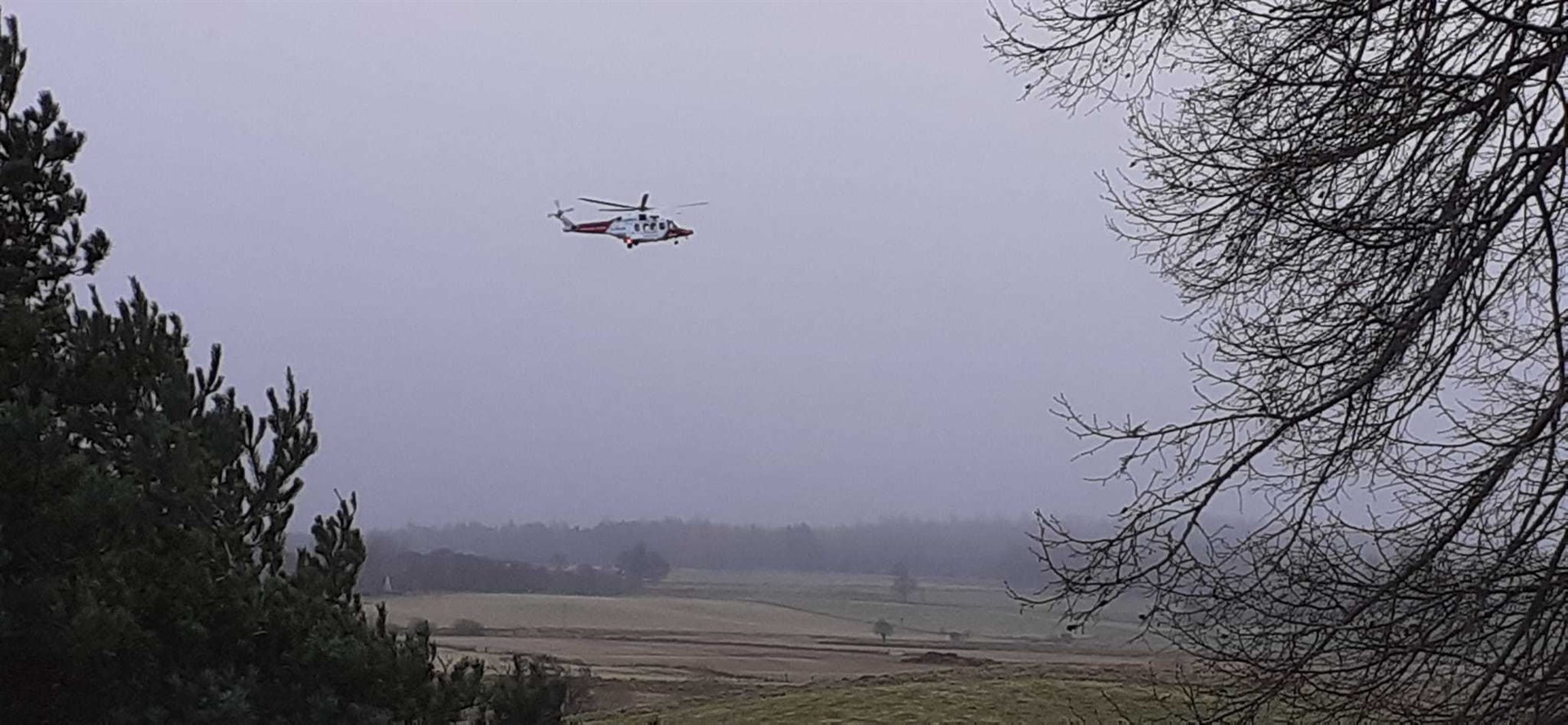 The search for Mr Brannan including the Coastguard helicopter.