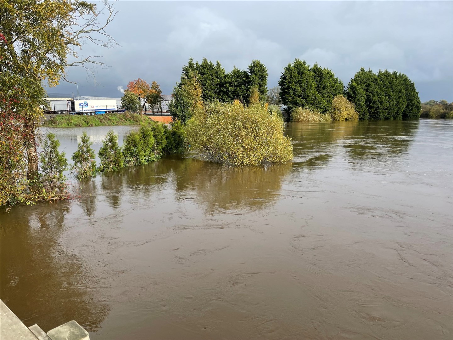 Flooded fields in Royal Hillsborough, Co Down (Jonathan McCambridge/PA)
