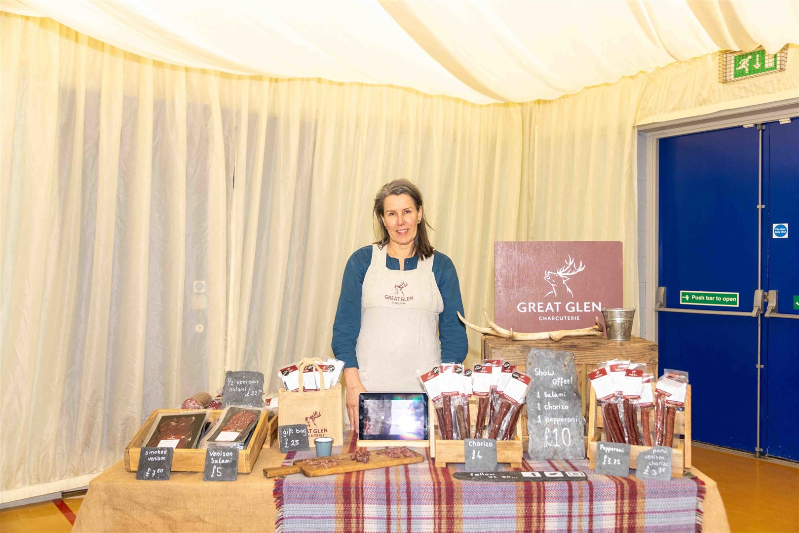 Anja Baak from the Glen Glen at her stall.